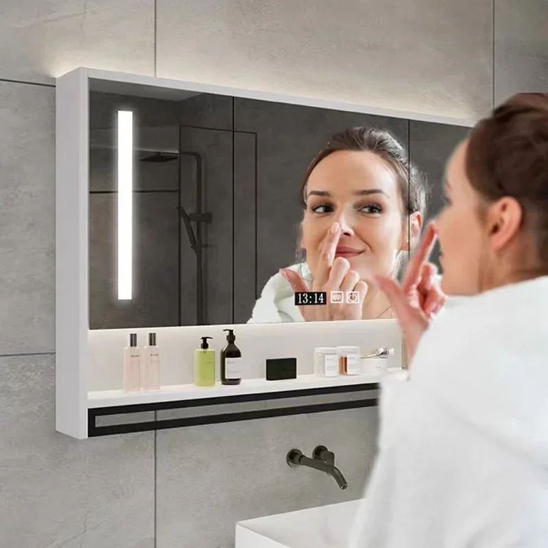 Armadi Per Camera Da Letto In Legno Scaffali Organizer Armadi Da Bagno Intelligenti Di Lusso Specchio Salvaspazio Mobili Da Bagno Mobili Ausiliari