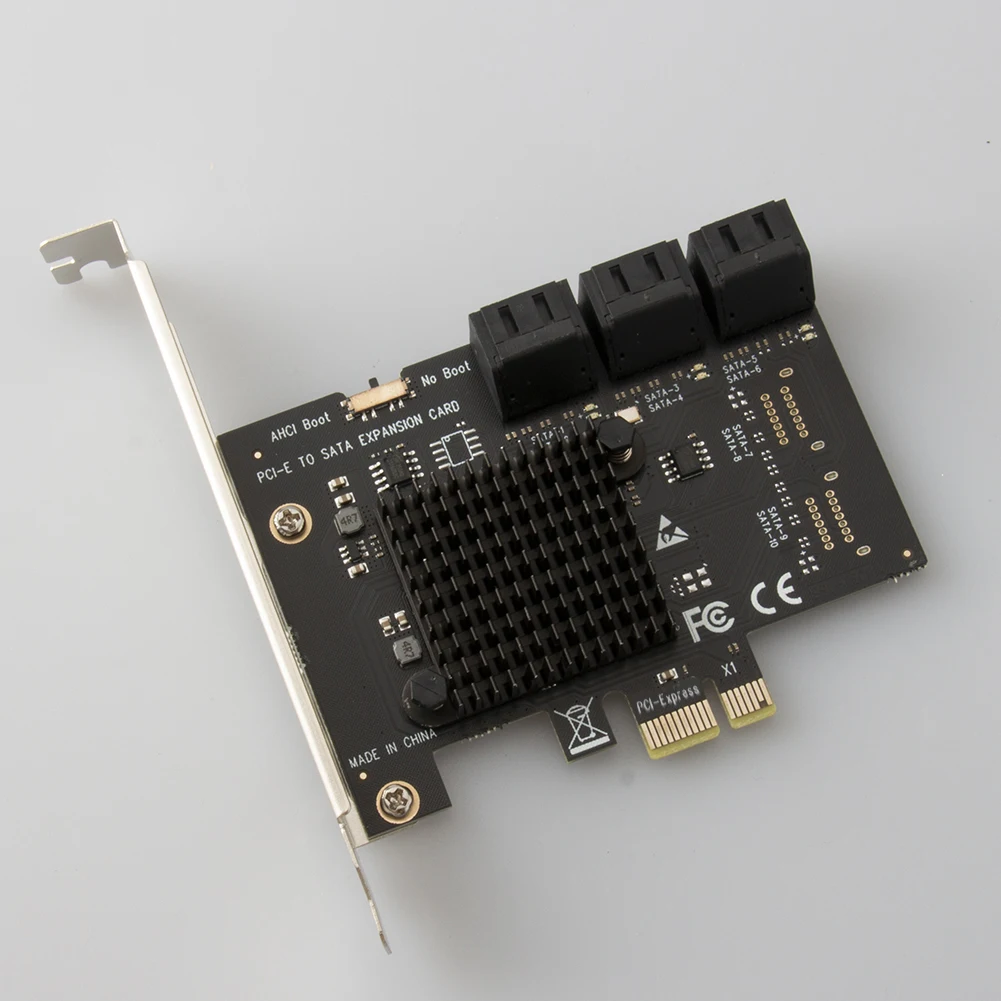 PCIE SATA Adapter 12 Port PCI Express X1 to SATA 3.0 Expansion Card