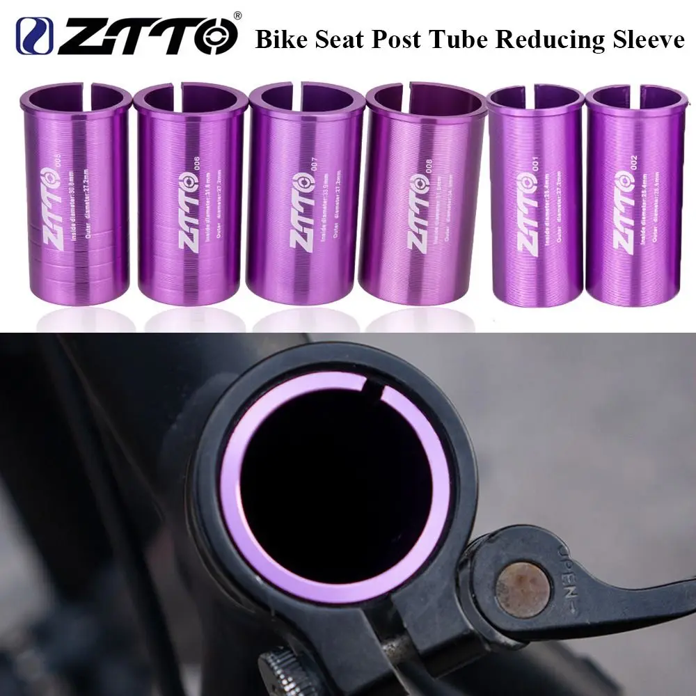 

1pc Purple Color Adjust Diameter 27.2 Aluminum Alloy Reducing Sleeve Adapter Seat Post Tube Road Bike Seatposts Seatpost Reducer