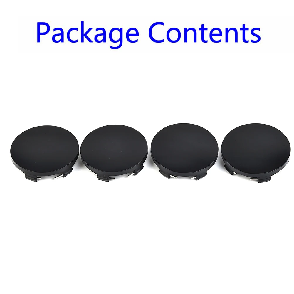 

4Pcs Car Wheel Hub Center Cap Cover 60mm ABS Black Silver Universal Vehicle Rims Dust-proof Cover Hubcaps Hub Center Cover