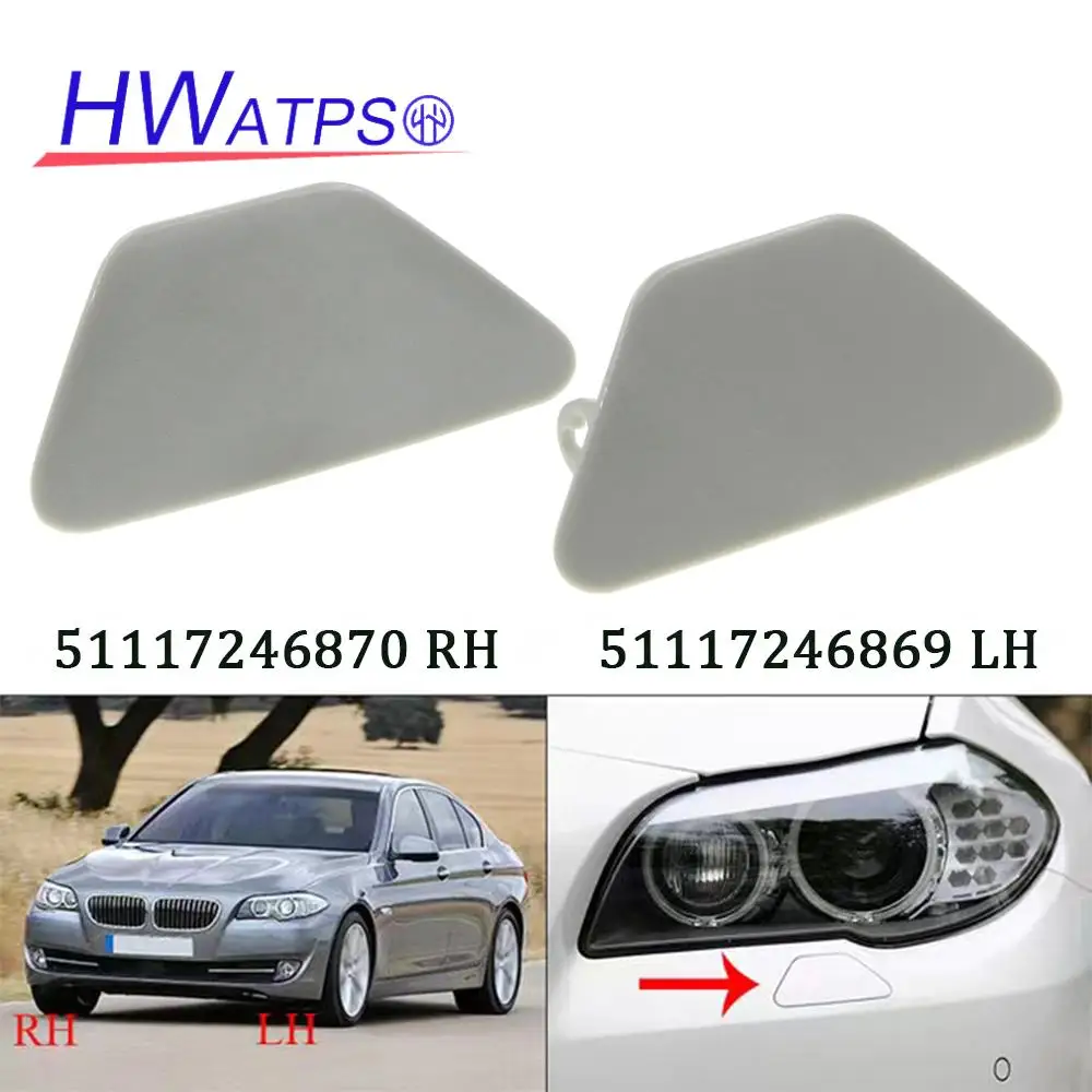 2 Couvercles De Lave-phares Pour BMW X6 E71/E2 (2008-2014) - Pièce De Rechange ABS Grise, Référence OEM 51657052427