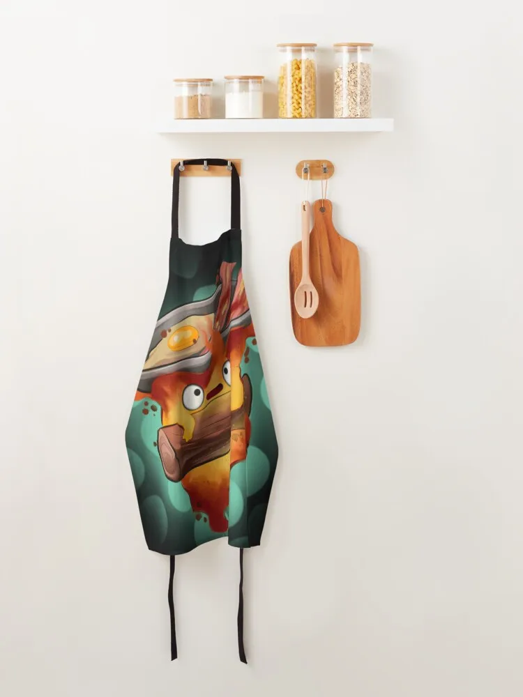 Calcifer Apron Korean Men kitchen Barista Kitchen Household Items Apron