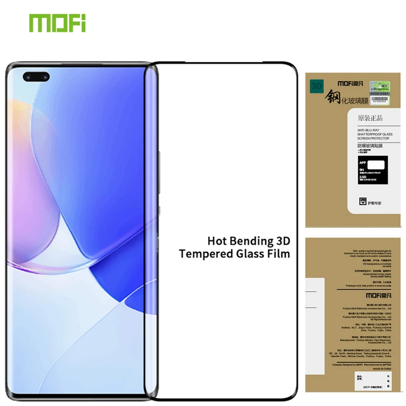 

Mofi Full Glue Curved Tempered Glass For Huawei Nova 11 Pro Y90 Y71 Y70 Nova 10 Nova 9 SE Explosion Proof Screen Protector Film