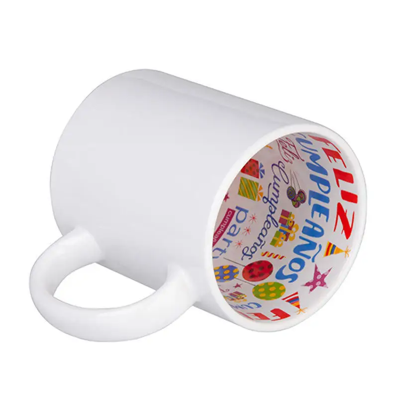 11oz Sublimation Mugs, Picture inside and white outside, Ceramic