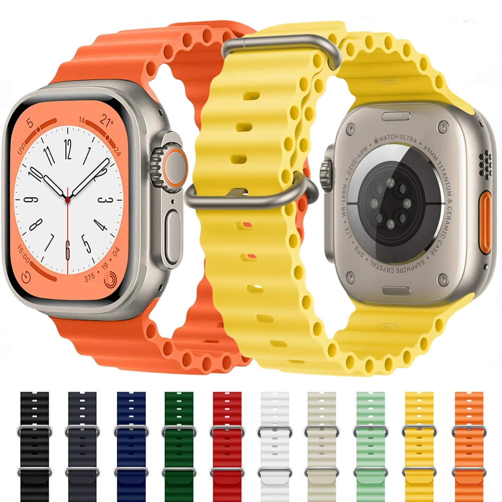 Ocean Strap For Apple Watch Band 49mm 45mm 41mm 44mm 40mm 42 38mm Smart