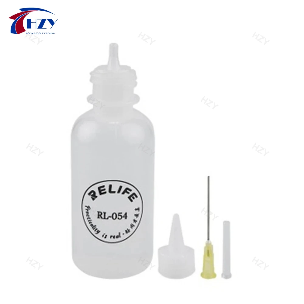 Needle Tip Soldering Cleaning Liquid Flux Alcohol Oil Dispenser 50ml DIY Repair Tools
