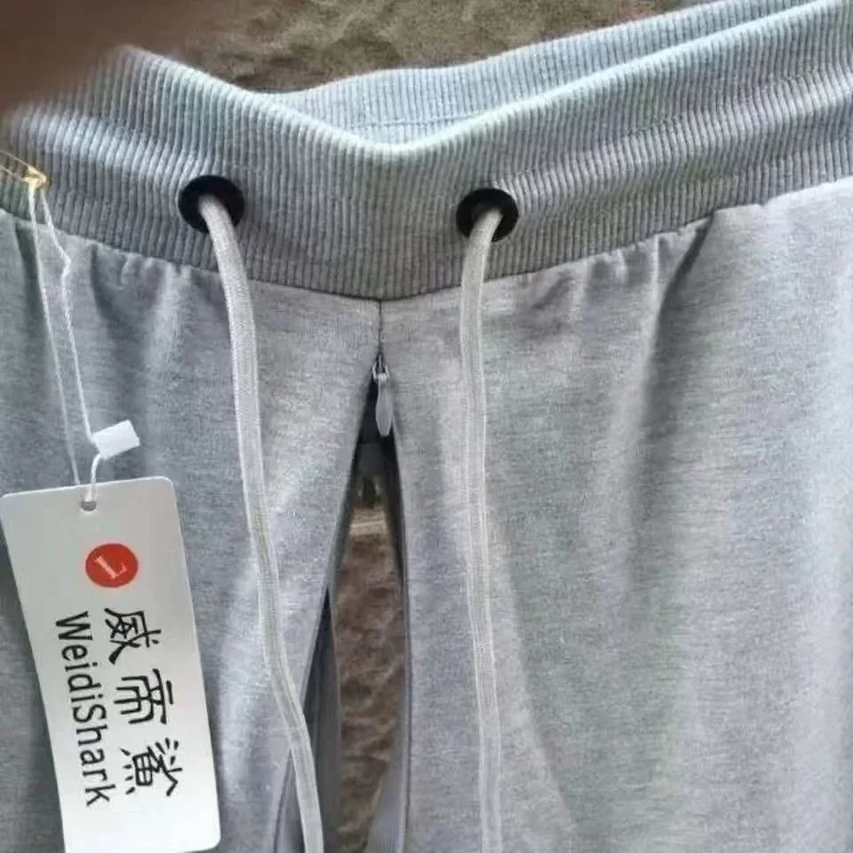 Autumn Winter Invisible Zipper Open Crotch Men's Pencil Pants Plus Size Cotton Pants Trousers Men Shorts  Short Pants Men 2