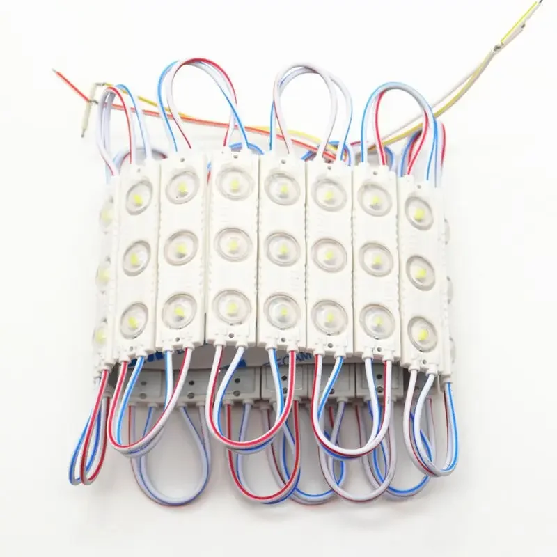 20pcs 2835 SMD 3 LED Module DC12V Injection Waterproof IP67 Decorative 2835 Hard Strip Bar Light Lamp White Red Green Blue