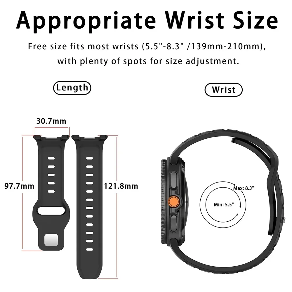 Breathable Silicone Watch Band Bracelet Accessory