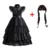 Girls Wednesday Addams Cosplay Costumes for Kids Gothic Mesh Black Dress Halloween Carnival Party Children Clothes Vestido 9