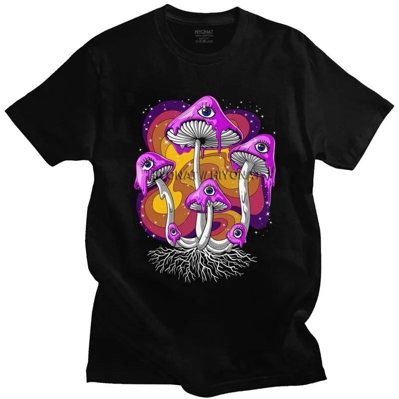 

Модная классическая мужская психоделическая псилоцибин Харадзюку футболка волшебные грибы футболка с коротким рукавом летние футболки с грибками