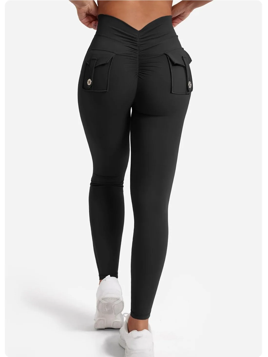Soft Women Sports Leggings Pockets Gym Sexy High Waist Workout Push up Booty Scrunch Biker Pants Fitness Cycling Tights sports leggings yoga pants