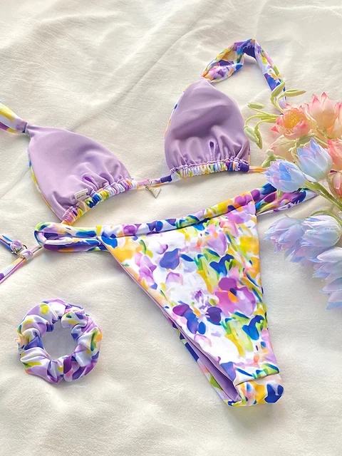 Sexy Printed Bikini Set With Sports Bra And Shorts For Floral Swimwear And  Leisure Beachwear From Txjc0002, $8.04