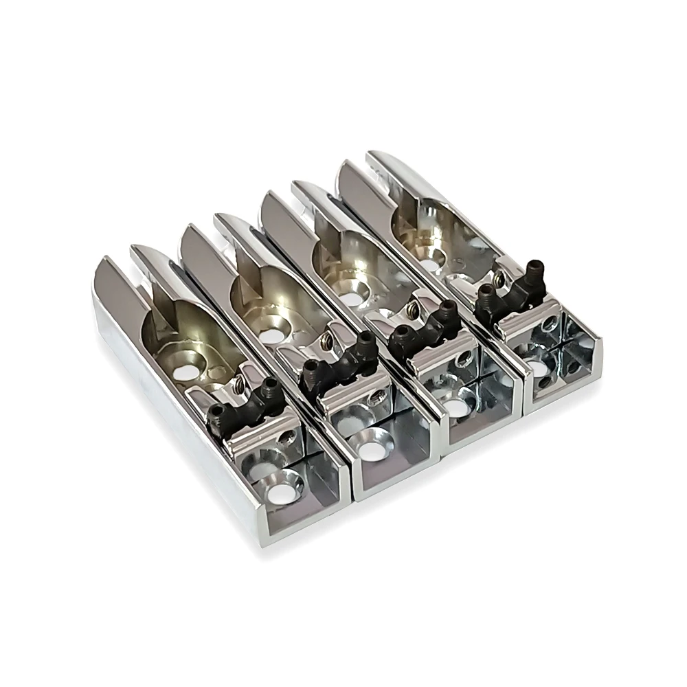 4 stücke Bass Gitarre Brücke Individuelle Bass Brücke Gitarre Brücke mit 4 String Elektrische Bass Gitarre Zubehör – Detail 7
