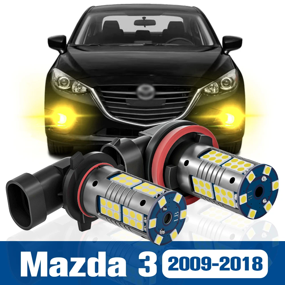 

2pcs LED Fog Light Blub Lamp Accessories Canbus For Mazda 3 BL BM BN 2009-2018 2010 2011 2012 2013 2014 2015 2016 2017