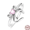 Bagues en argent Sterling 2025 originales pour femmes, couronne à nœud papillon, cœur d'amour, mauvais œil, bijoux d'anniversaire, cadeau d'anniversaire, 925