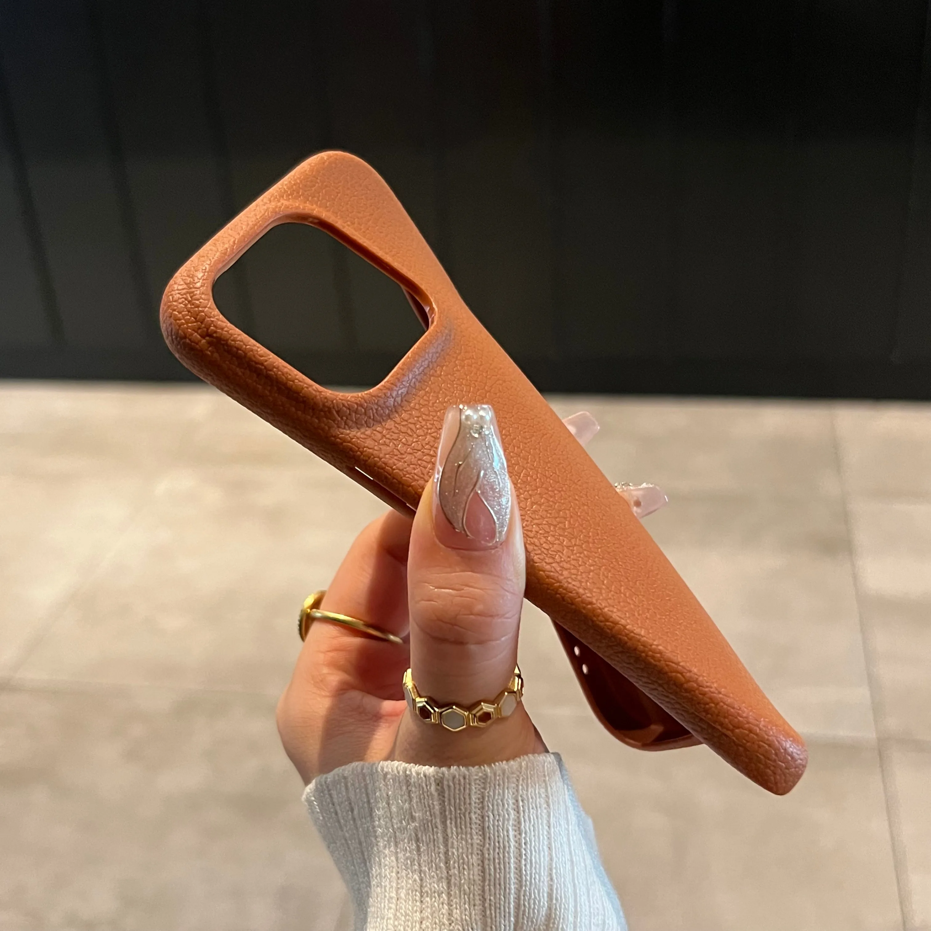 Phone Case Luxury Matte Leather For iPhone 16 15 14 Plus 13 12 11 Pro Max XR XS Lens Protection Shockproof Silicone Soft