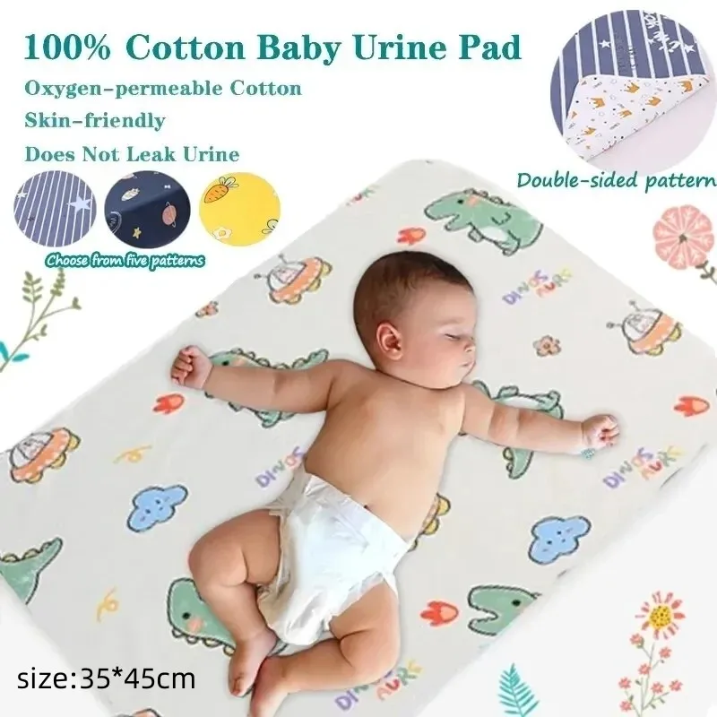 Waterproof Baby Diaper Changing Pad Nappy Resuable Infant Cotton Urinal Mat Breathable Bedding Cover Protector Double Side Use diaper changing pad diaper changing mat