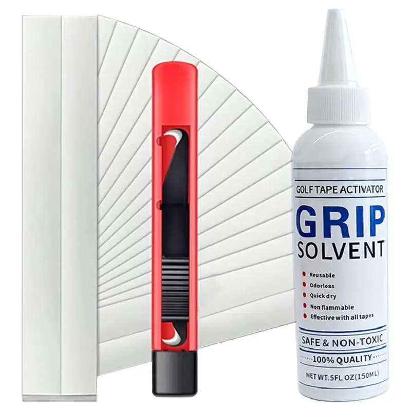 

Golf Club Grip Kit Golf Grip Tape And Solvent Kit Golf Grip Tape Strips Golf Club Grip Repair Kits Golf Grip Installation Kit