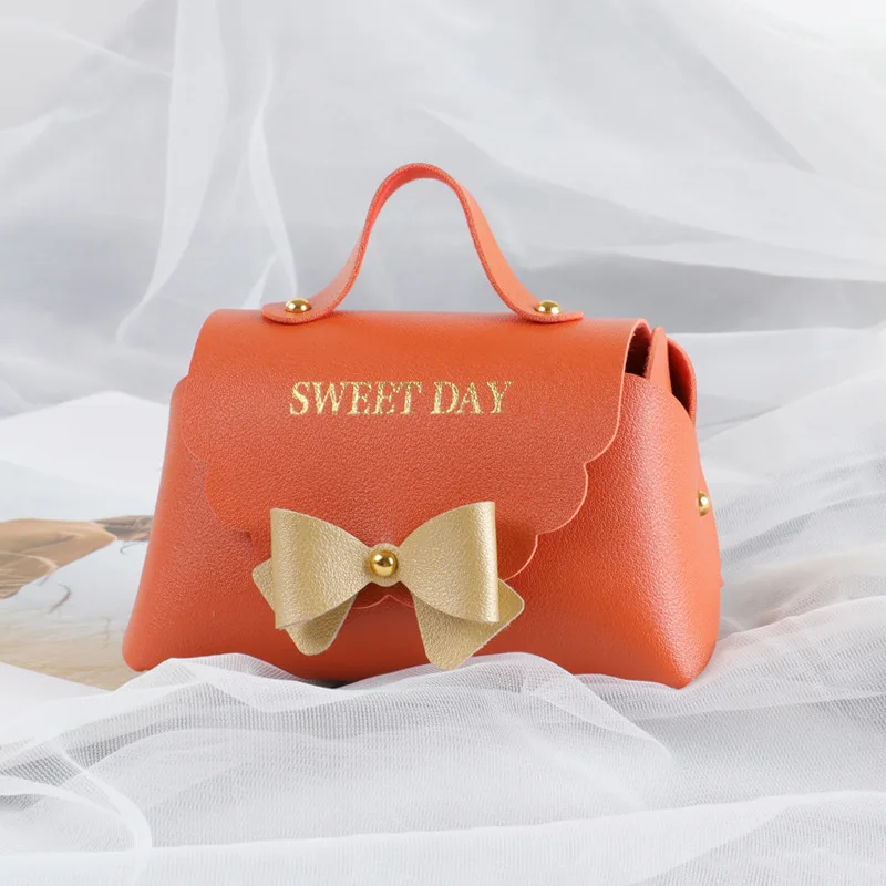 Leather Candy Bags Party Favors Packaging Bag Creative Bowknot Coin Purse Handbag Present Box Wedding Birthday Jewelry Gift Bag