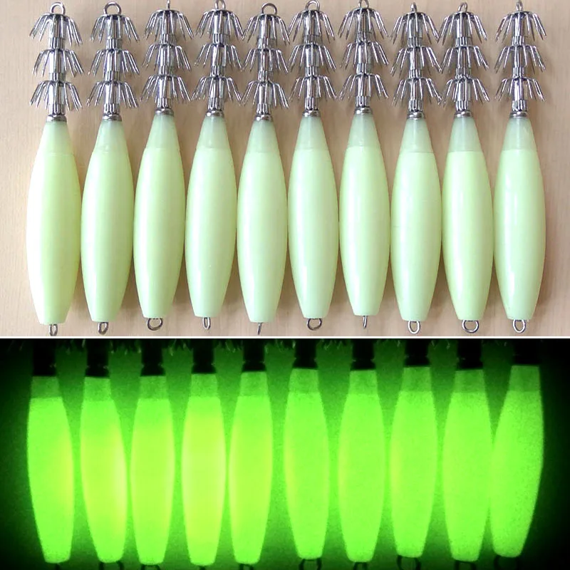 

10pcs Squid Lure Hook Pesca Fish Hook Lifelike Simulation Squid Hook Fishing Tackle Lures Squid Jig Lures With Hook