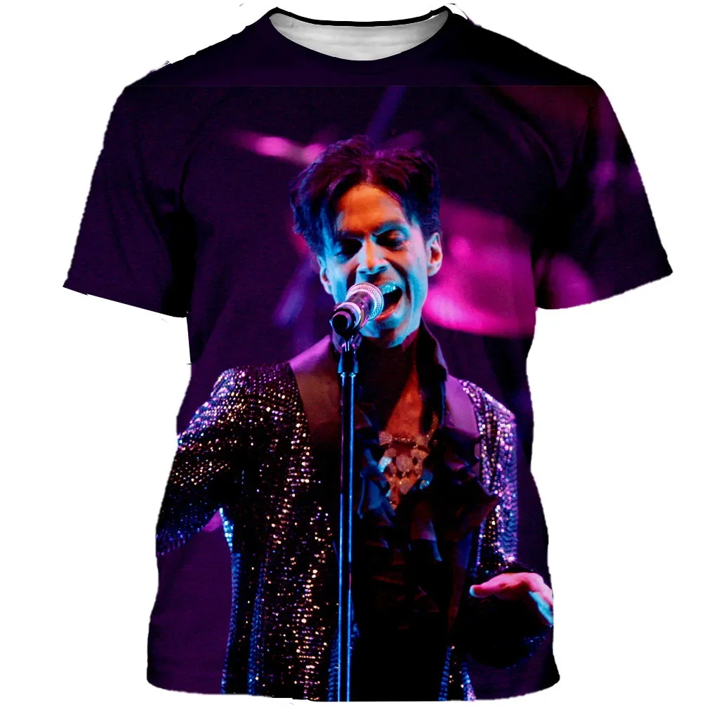 

Singer Prince Rogers Nelson Tshirts 3D Print Summer Tees Streetwear Crew Neck Short Sleeve Oversized Men Women kids Tops Clothes