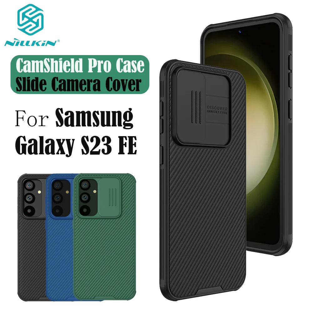 NILLKIN-Camshield Pro Back Cover para Samsung, Proteção de Lente de Câmera, Shockproof, Slide, Privacidade, Galaxy S23 FE