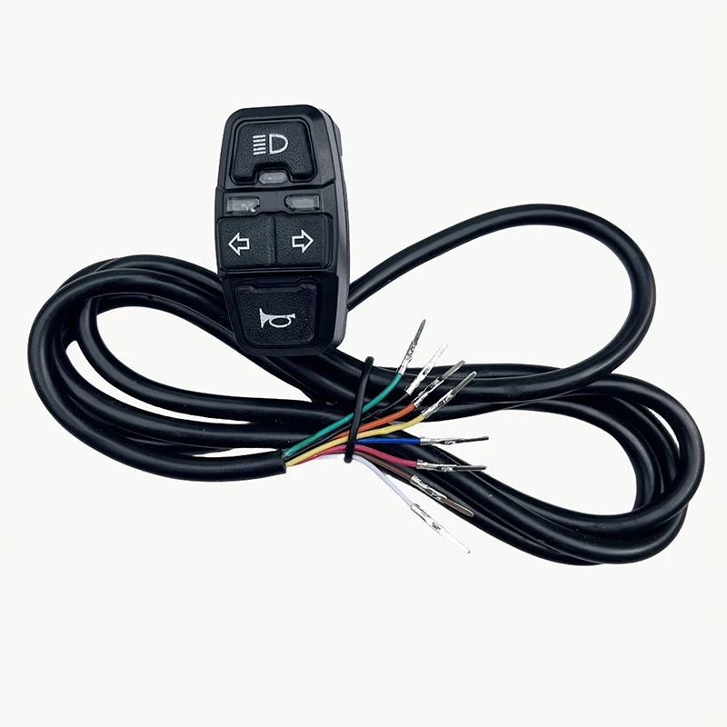 3 in 1 Electric Bike Scooter Switch Headlight Turn Signal Horn Switch ...