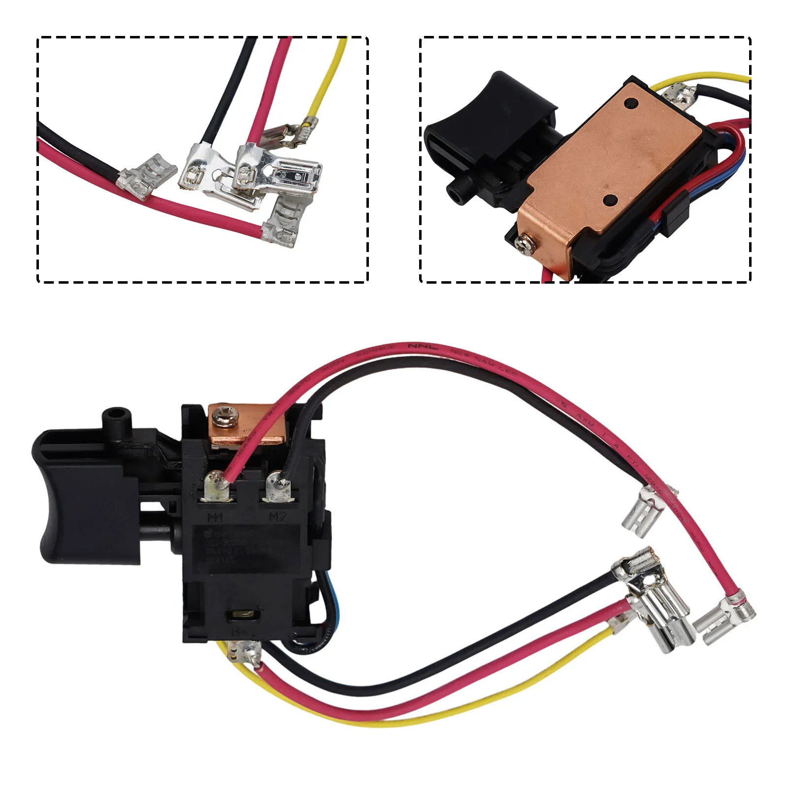 

1pcs Replacement Switch For 638887-6 HP457D DF457D DF347DWE Cordless Screw Driver Drill 6388876 Power Tools Accessories