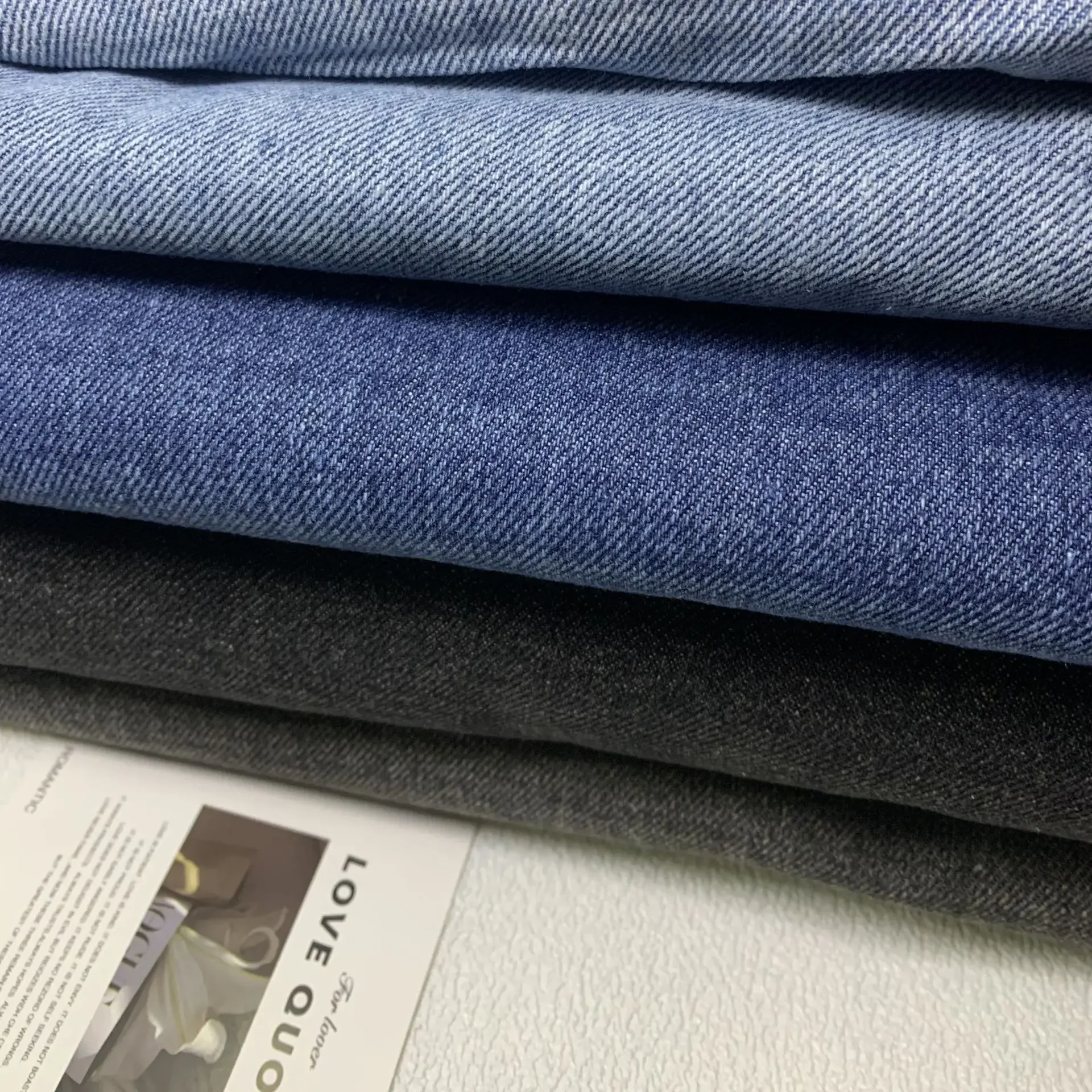Thickened Washed Outwear Denim Fabric Pure Cotton Non-Elastic Clothing And Shoe Material without Washing Required