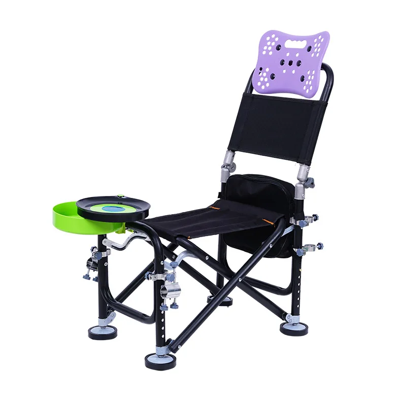 초경량 접이식 다목적 낚시 의자, 야생 낚시용 모든 지형 낚시 의자, 두꺼운 낚시 의자 