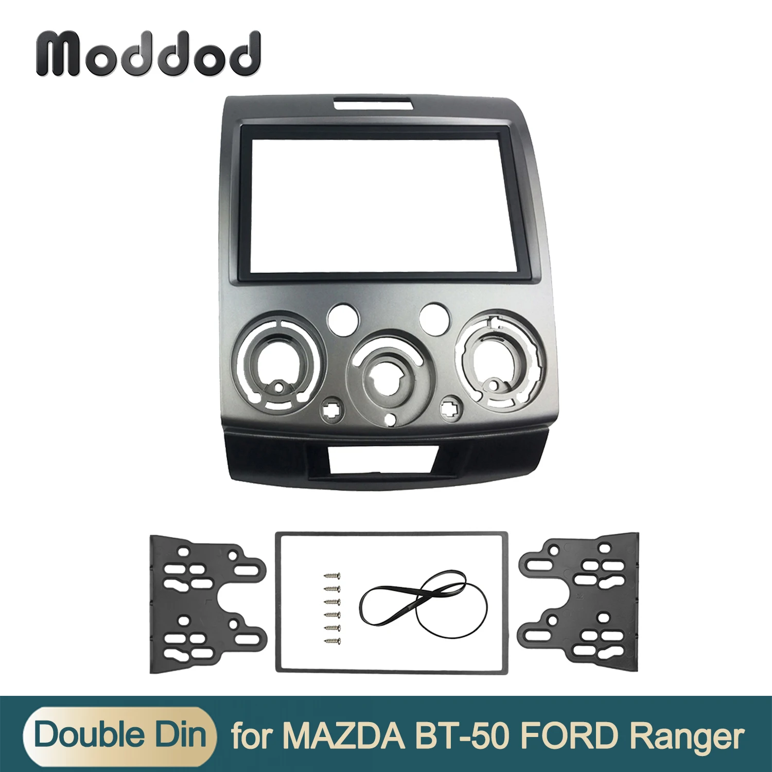 Doppio Din Car Radio Frame Fascia Per Ford Everest Bt50 Ranger Mazda Bt-50 Dash Installation Trim Kit Face Plate Dashboard Bezel