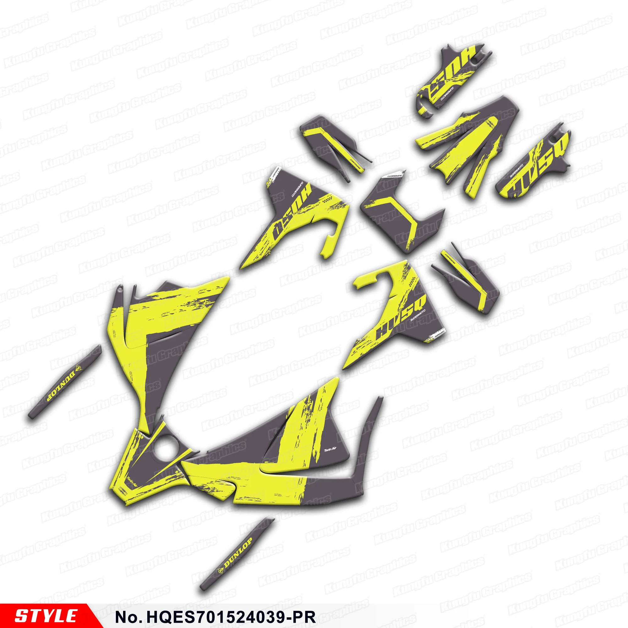 

Наклейки на мотоцикл, клейкие наклейки для Husqvarna Enduro Supermoto 701 2015-2024, HQES701524039-PR