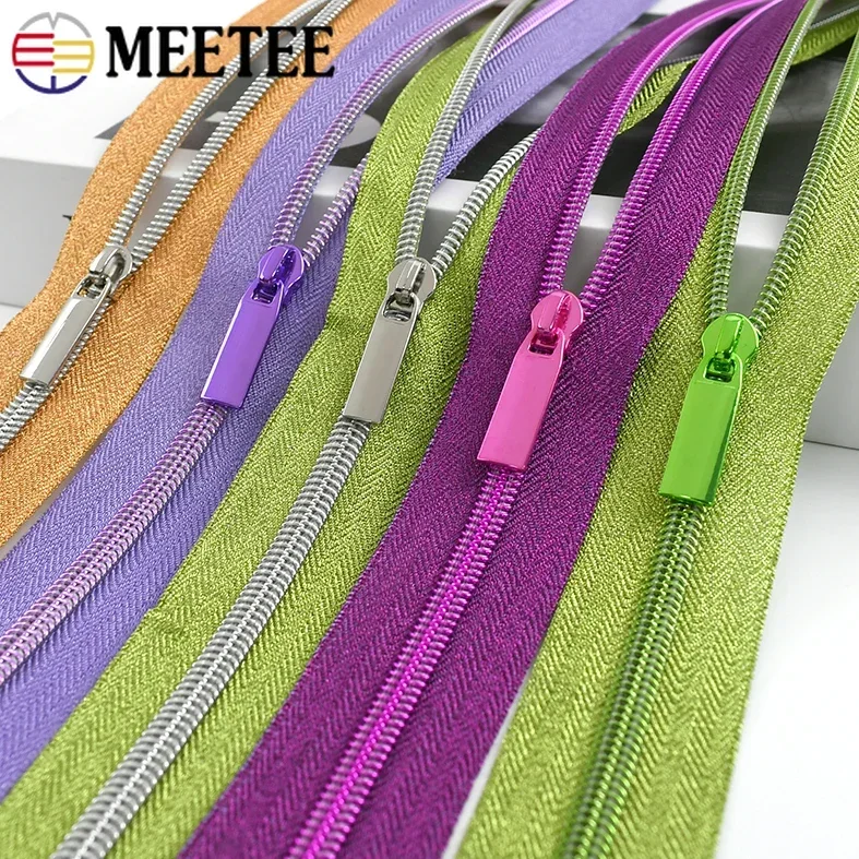 1-5M 5# Nylon Zipper Tape With Zippers Slider for Bag Clothing Coil Zips Pulls Decoration Zip Repair Kit DIY Sewing Accessories 1-5M 5# Nylon Zipper Tape With Zippers Slider for Bag Clothing Coil Zips Pulls Decoration Zip Repair Kit DIY Sewing Accessories