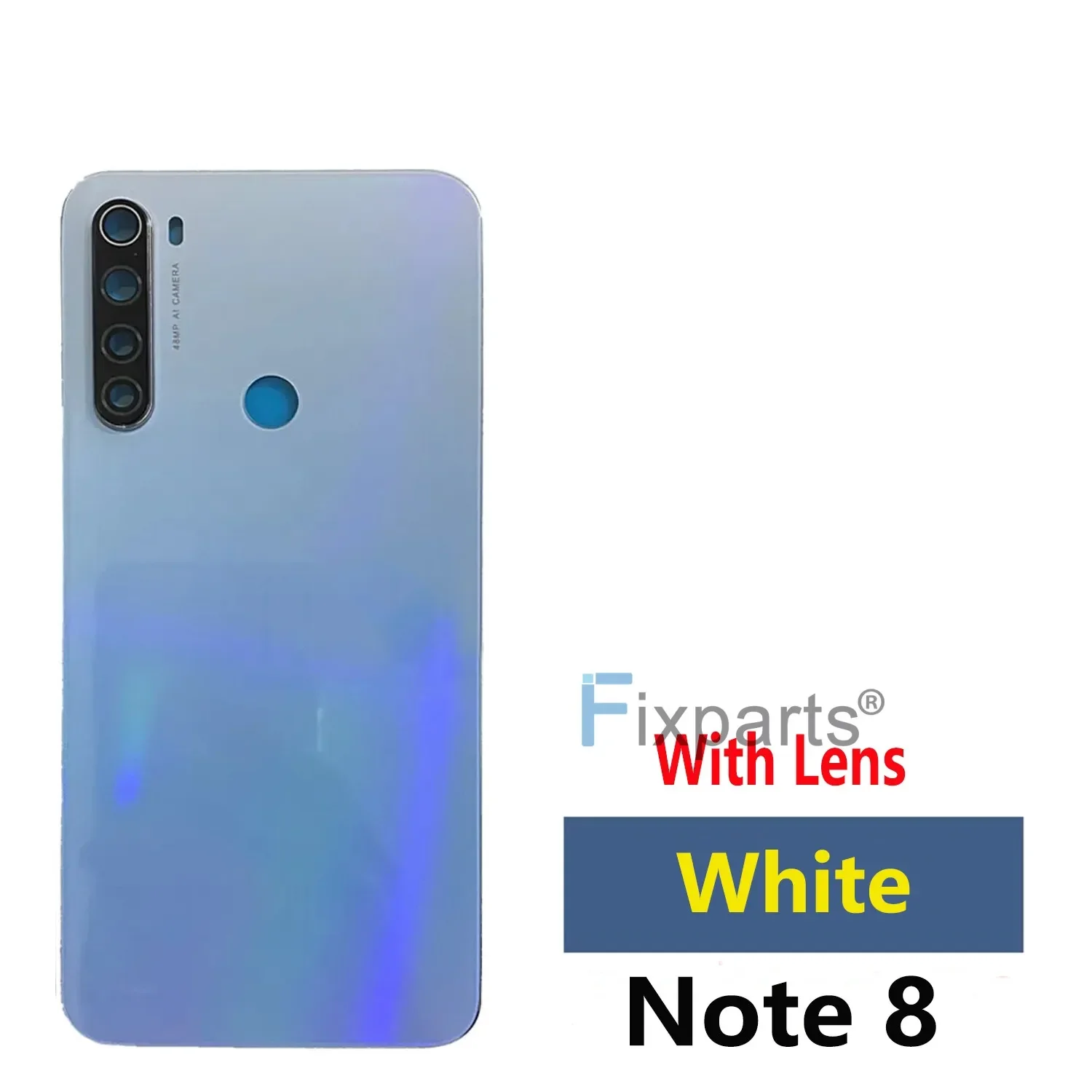 Redmi Note 8 Pro 배터리 커버 하우징 도어 교체 용 유리 Redmi Note 8T 뒷면 커버 (렌즈 포함)