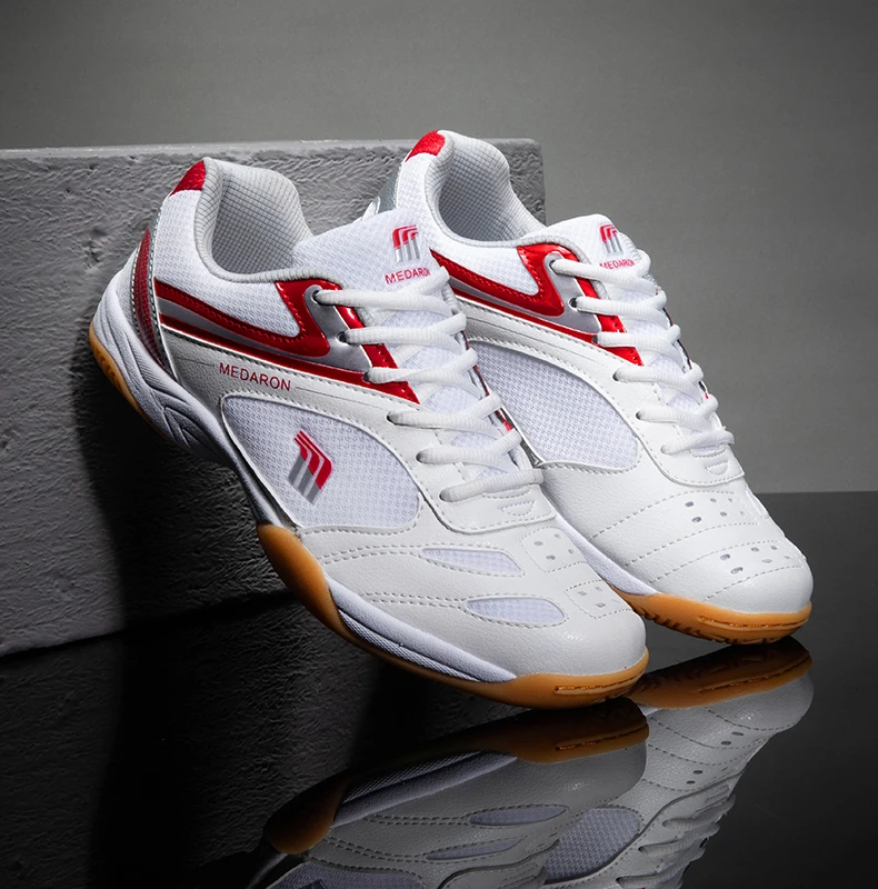 QUAOAR New Professional Table Tennis Shoes Men Women Anti Slip Badmintons for Couples Blue Red Light Weight Badminton Sneakers 4