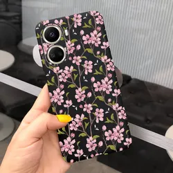 Cute Silicone Fashion Girl Flower Soft Back Phone Case for Huawei Nova 10 Pro (Sakura Pink)