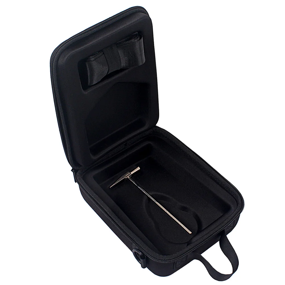 Kalimba Thumb Piano Storage Bag Mbira Carry Case Black Metal Zipper Adjustable Buckle Strap Suitable Travel Outdoor
