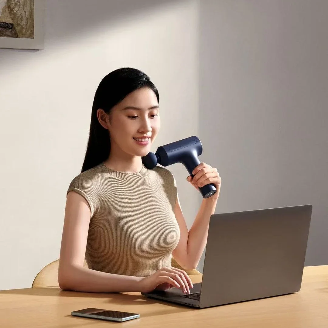 Xiaomi Mijia Fascia Gun portable fascia gun 3 with 3 Strength Levels 10mm Deep Tissue Relaxation 25kg Thrust Gear Memory 2450mAh Massage Tool