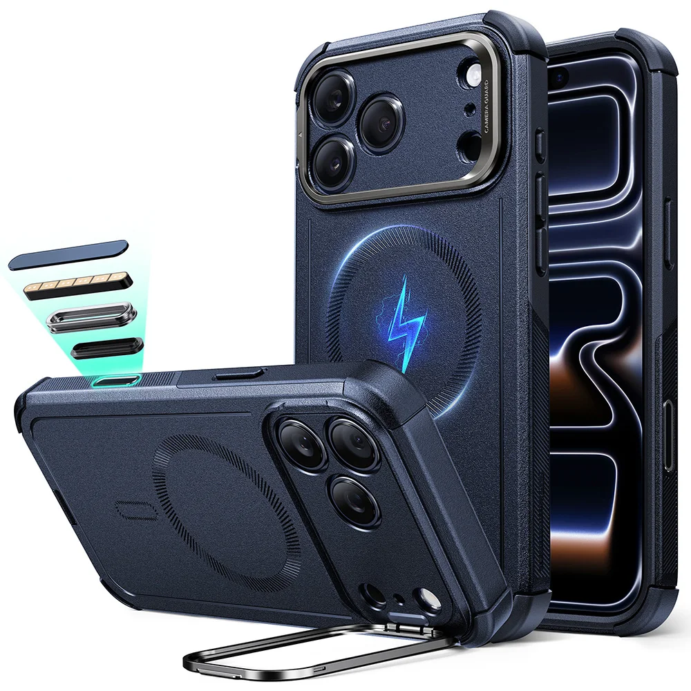 Enhanced Military-Grade Protective Magnetic Phone Case with Camera Control Button