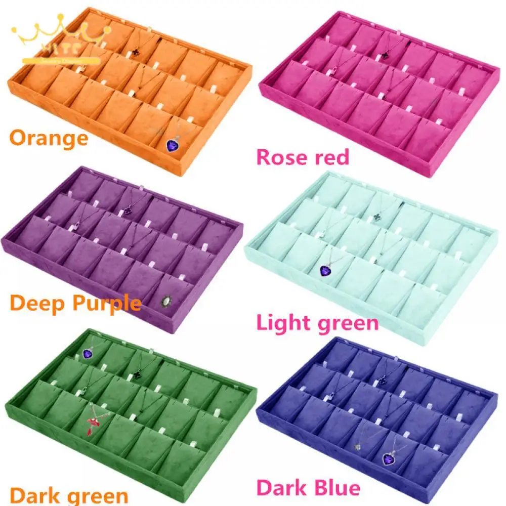 12 Grid Bracelet Watch Premium Pillow Plate 20 Grid Velvet Earnail Pendant Jewelry Display Tray Adjustable Shelf 35*24 Menora