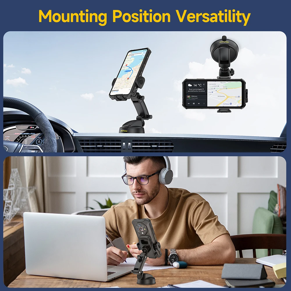 Ulefone Armor Mount 차세대 다재다능한 전화 홀더 360° 화면 회전 Ulefone 전화용 접이식 암 길이