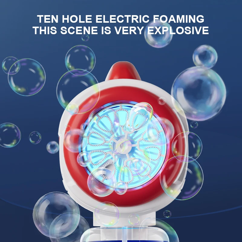 Astronaut Electric Bubble Gun Kids Toy Bubbles Machine Automatic Soap Blower with Light Summer Outdoor Party Games Children Gift 4