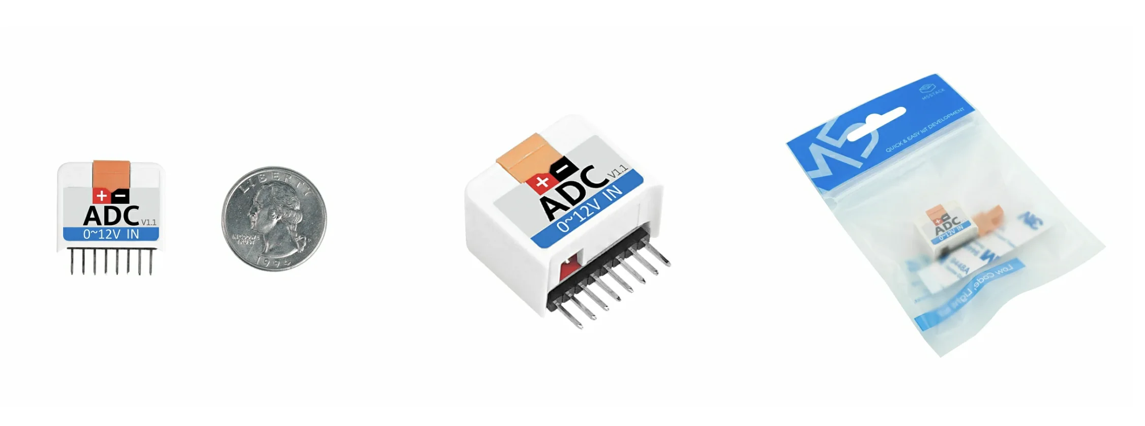Official M5StickC ADC Hat ADS1110 V1.1