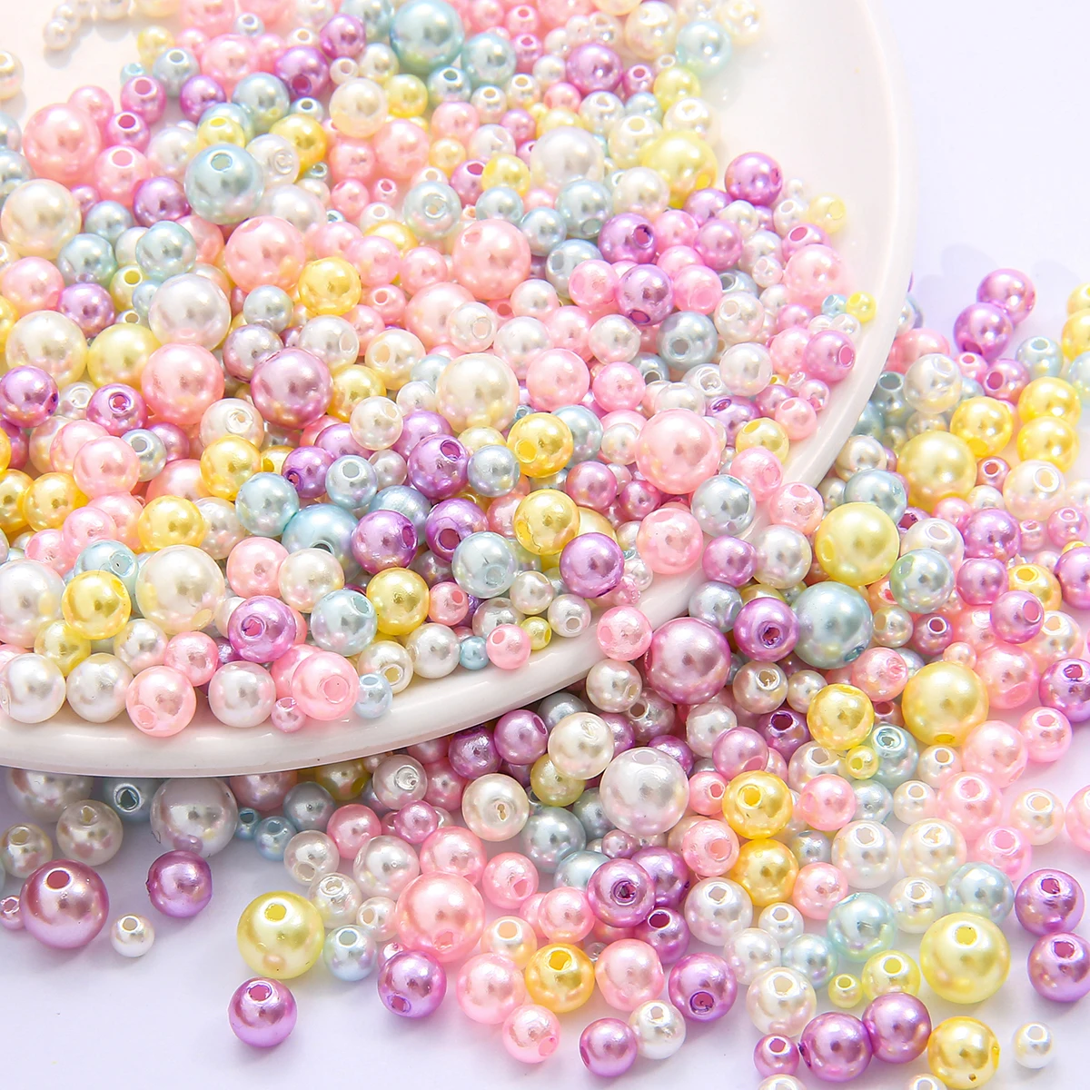 3-8mm Mixed Size Colorful Pearls Round Beads Acrylic Imitation Pearl For  DIY Jewelry Making Crafts Handmade Necklaces Supplies - AliExpress