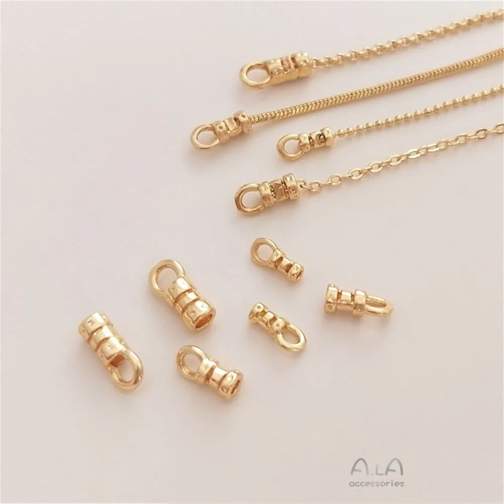 Universal clip buckle 14K package gold chain clasp wire line closing package buckle diy handmade jewelry accessories