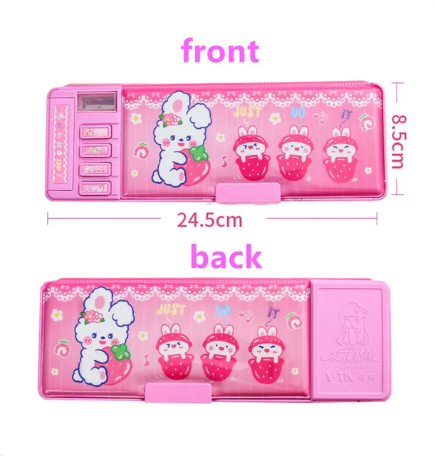 Mechanical deformation combination lock stationery box girl cute