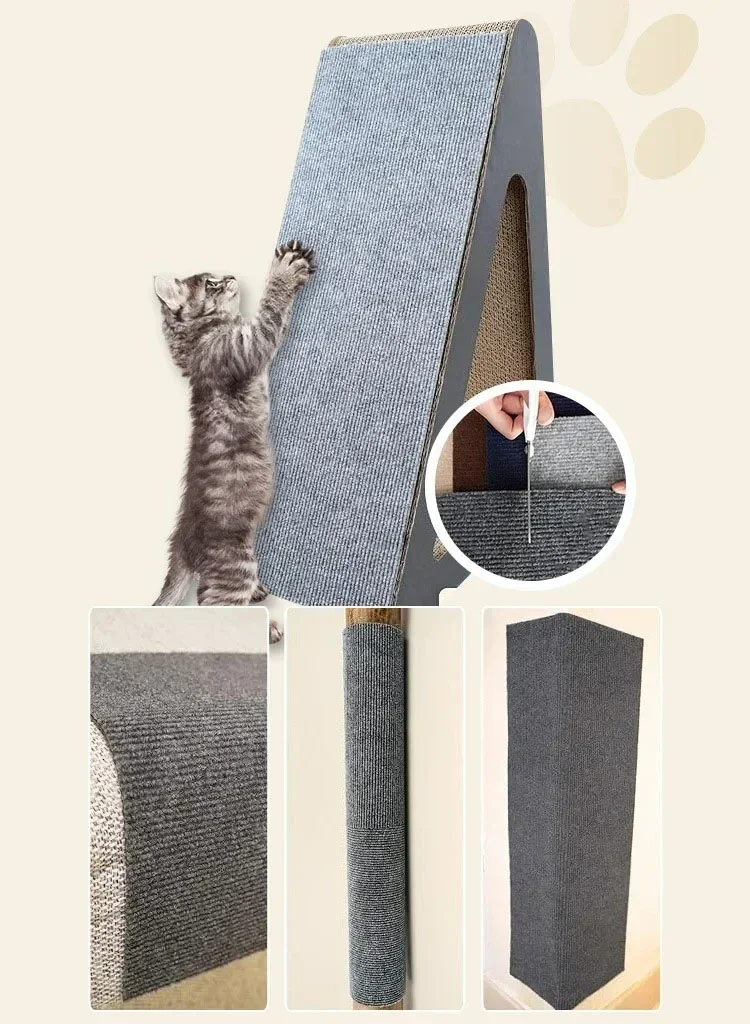 Sofa Scratching Post for ats Stuff Self- Adhesive Tape Carpet Scrapers for Cats Claw Sharpener Scratcher Accessories Scraper Pet
