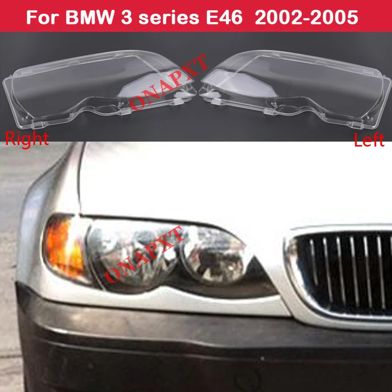

For BMW 3 series E46 2002-2005 Car lampshade lamp shell Front headlamp glass cover