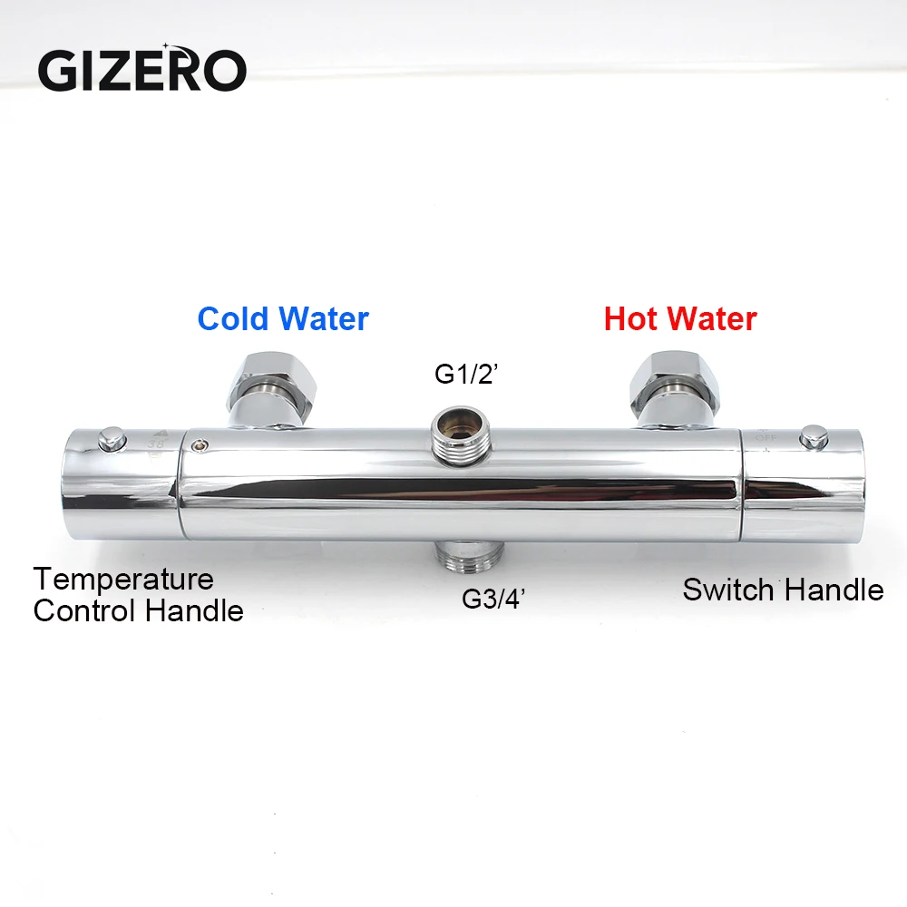 New Arrival High Quality Bathroom Thermostatic Mixer Valve Shower Faucet Inelligent Bathtub Mixer valvola termostatica ZR960